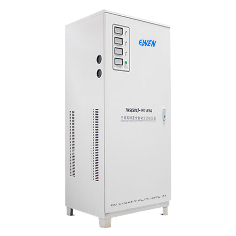 90KVA Трехфазный стабилизатор напряжения Автоматический регулятор напряжения с технологией сервомотора для лазерной режущей машины